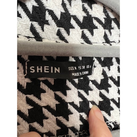 Shein Houndstooth‎ coat size M - Picture 3 of 3